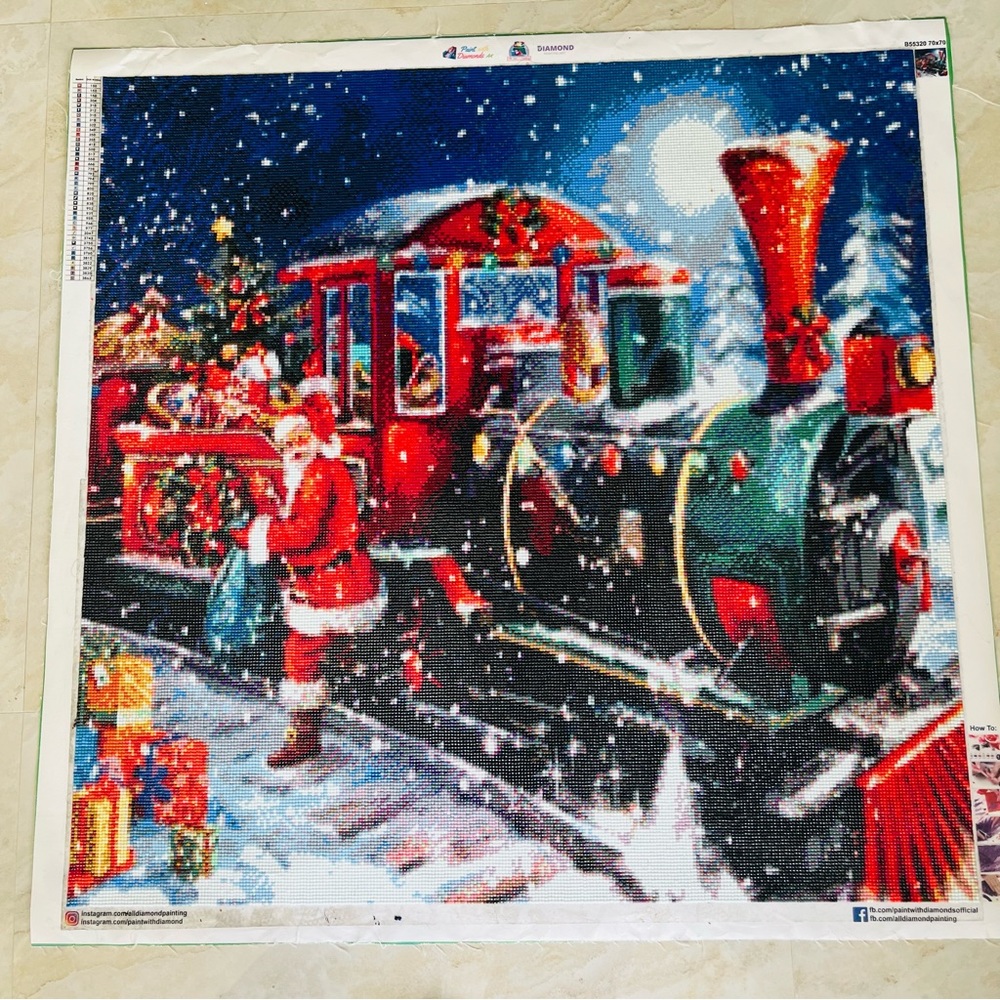 Santa Claus Diamond Art Completed Picture